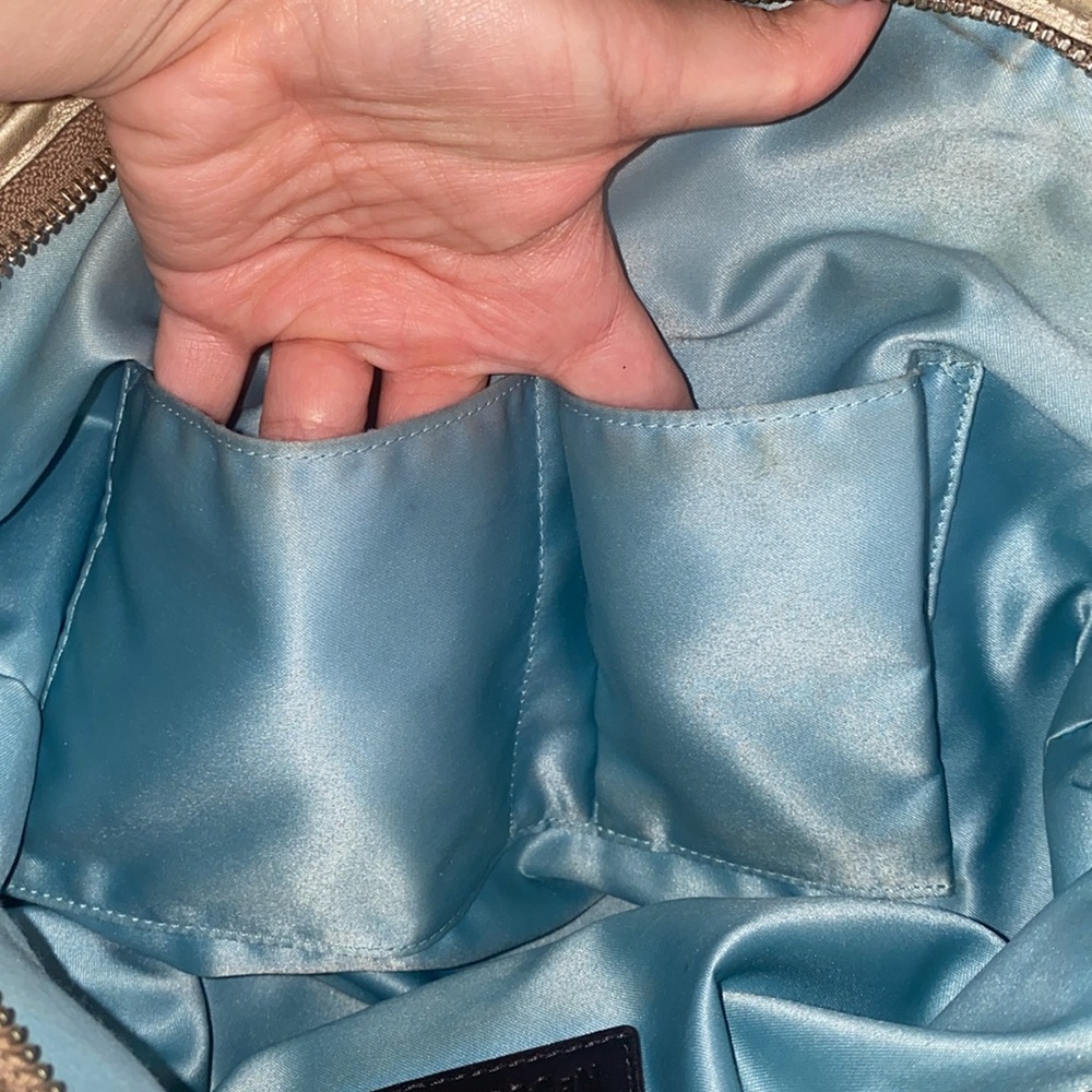 Coach Metallic Gold Leah Tote - Picture 8 of 16